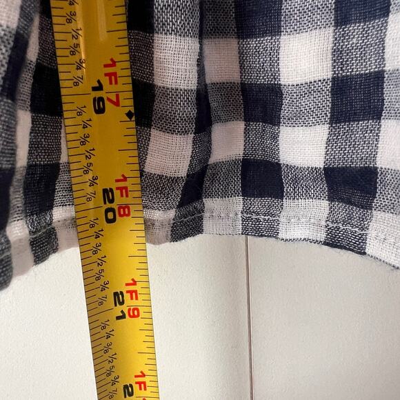 Well Dressed Wolf WDW 3T Midnight Gingham Navy Check Dress Cottagecore Boho - Picture 5 of 7